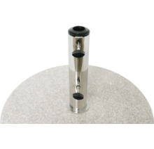 Support de parasol en acier et en pierre