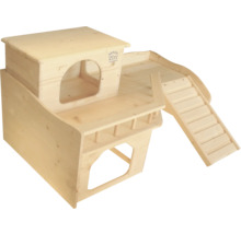 Resch Château pour lapins avec grande terrasse en bois
