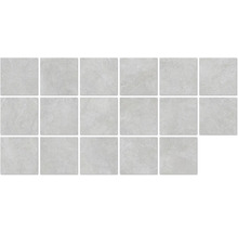 Carreaux de sol rectangulaires avec décor en pierre, disposés en quatre par quatre