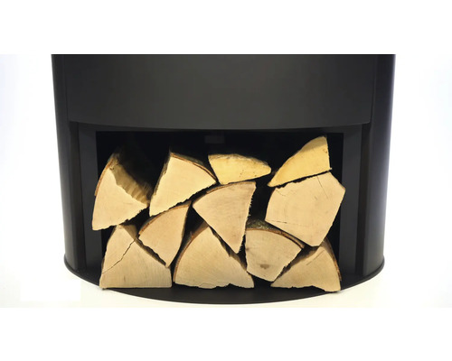 Range-bûches avec bois de chauffage