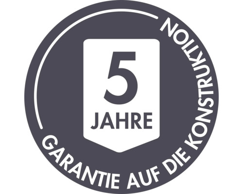 Fünf Jahre Garantie auf die Konstruktion
