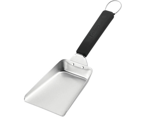 Edelstahlschaufel mit schwarzem Griff und Enders Logo