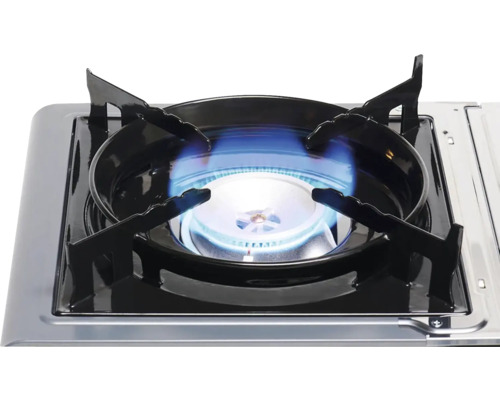 Gaskocher mit Flamme