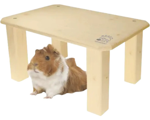 Kleintierhaus aus Holz mit Meerschweinchen