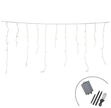 Guirlande lumineuse solaire en forme de glaçons avec panneau solaire, piquet et télécommande