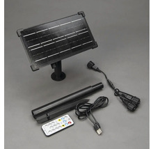 Panneau solaire, piquet de terre, câbles et télécommande