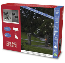 Emballage pour panneau solaire Konstsmide avec batterie pour produits 24-31V incluant câble USB, capteur, variateur, minuterie, piquet de terre et télécommande