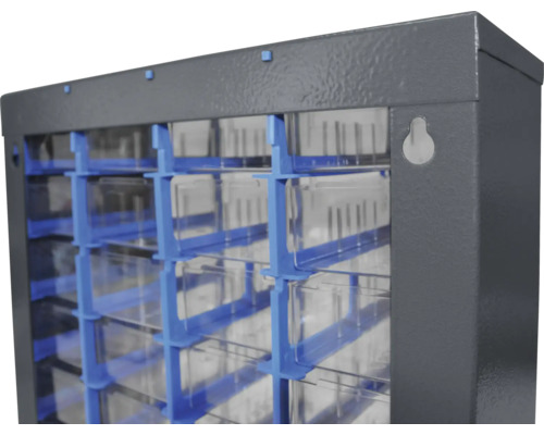 Armoire à tiroirs en métal avec tiroirs transparents pour ranger les petites pièces