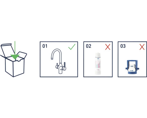 Image avec des instructions pour l''installation correcte du produit