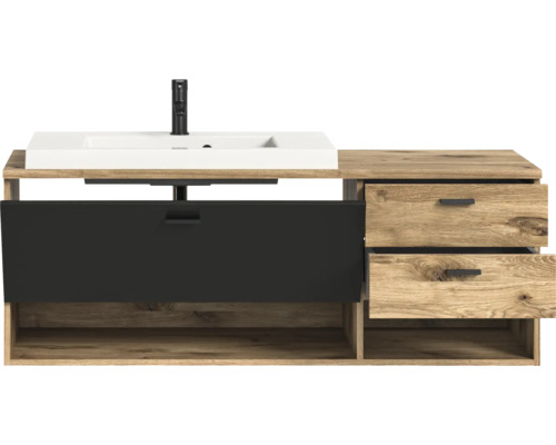 Waschtischunterschrank mit Schubladen und Waschbecken