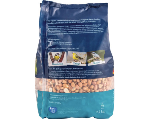 Paquet d''aliments pour oiseaux, cacahuètes, 2 kg