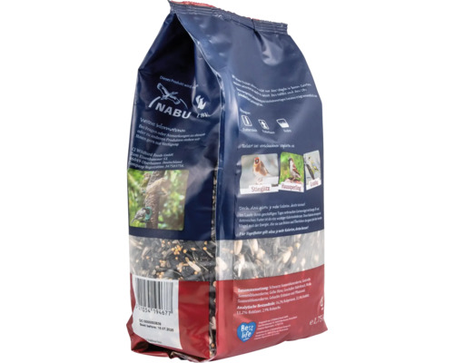 Paquet de nourriture pour oiseaux avec graines de tournesol et céréales