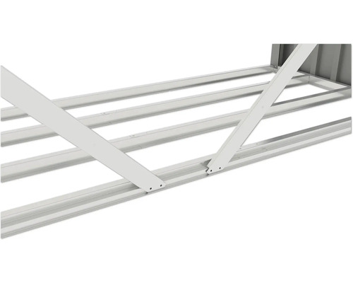 Structure de cadre métallique pour abri de jardin