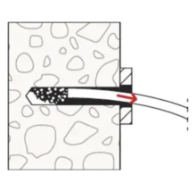 Illustration einer Dübelbefestigung in einer Wand
