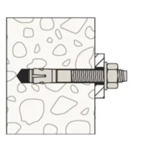 Illustration eines Bolzenankers in einer Betonwand