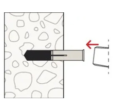 Illustration d''une cheville dans un mur
