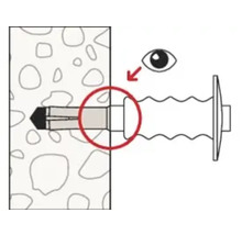 Illustration d''une cheville dans un mur