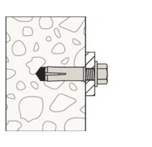 Illustration d''un ancrage de boulon dans du béton