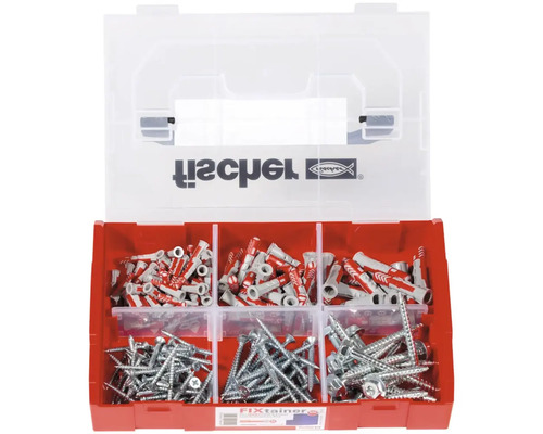 Fischer Fixtainer mit Dübeln und Schrauben