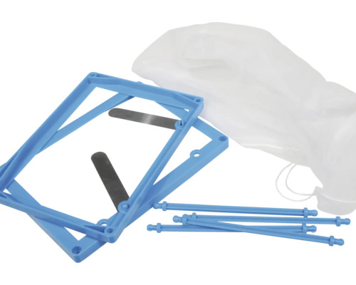 Poolkescher-Set mit Rahmen, Netz und Befestigungsstangen