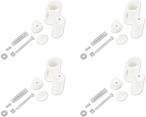 Kit de fixation pour WC sur pied avec vis, chevilles et caches