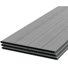 Panneaux en plastique gris avec structure en bois