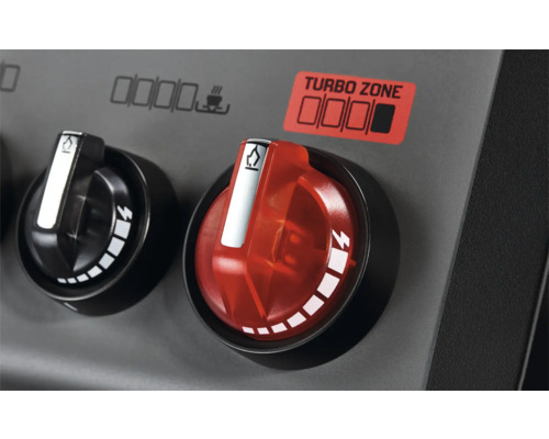 Gros plan sur les boutons du gril pour contrôler le barbecue