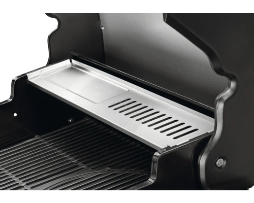 Gril avec grille de maintien au chaud en acier inoxydable