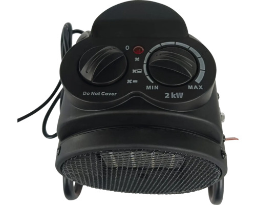 Radiateur électrique avec boutons rotatifs pour le réglage de la température et une grille de protection