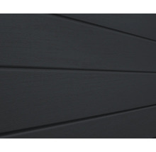 Gros plan d''une surface de porte de garage avec une texture de grain de bois horizontale
