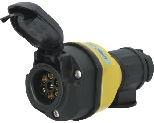 Steckdose mit siebenpoligem Stecker für Anhänger