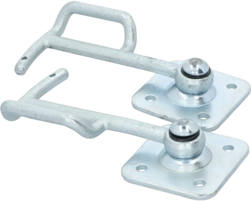 Zwei Anhängerverschlüsse mit Montageplatte