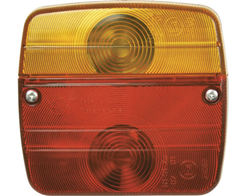 Rückleuchte mit rotem und gelbem Glas