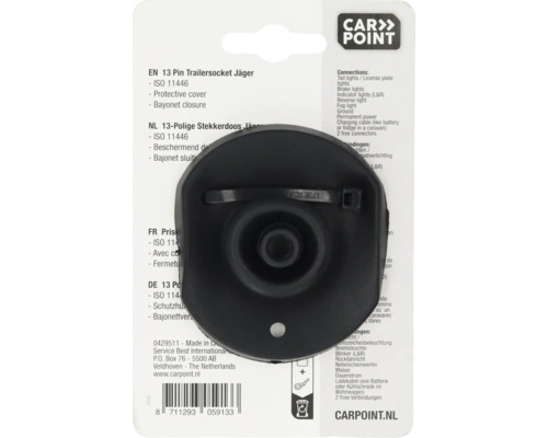 Prise de remorque Jäger 13 broches avec couvercle de protection et fermeture à baïonnette
