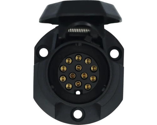 Prise de remorque à 13 pôles avec couvercle rabattable