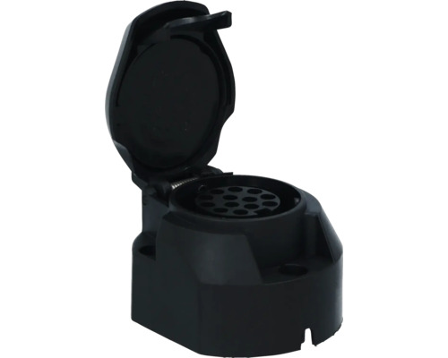 Prise de remorque avec couvercle rabattable