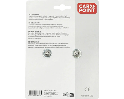 LED Rückleuchte für die linke Seite mit Schraubbefestigung