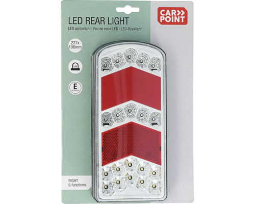 LED-Rückleuchte mit sechs Funktionen im Paket