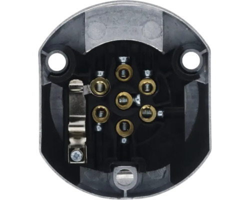 Vue intérieure d''une prise de remorque à sept pôles