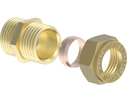 Messingverschraubung mit Schneidring