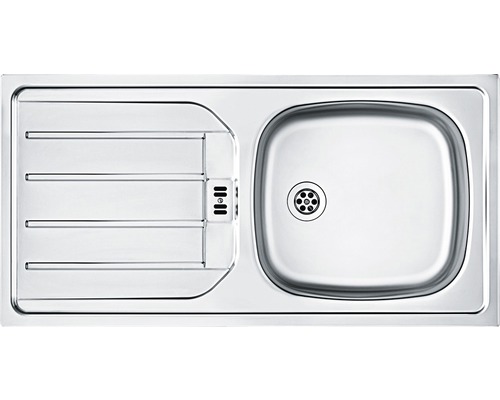 Évier en acier inoxydable avec égouttoir