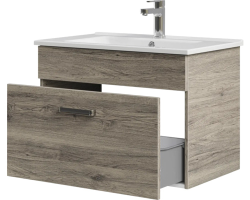 Meuble sous-lavabo avec tiroir coulissant et lavabo