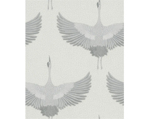 Papier peint intissé 34530 Kumano grues blanc Papier peint avec motif de grue