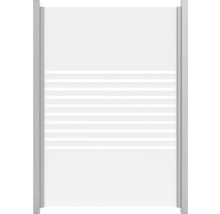 Sichtschutzzaun mit horizontalen Streifen
