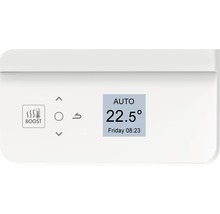 Vue détaillée d''un thermostat avec affichage numérique de la température et des réglages