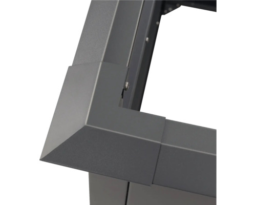 Vue détaillée du raccord d''angle d''un pavillon