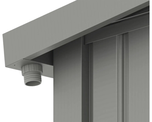 Gros plan d''un tuyau d''évacuation des eaux usées sur un bâtiment