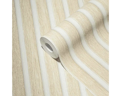 Rouleau de papier peint avec motif à rayures de bois