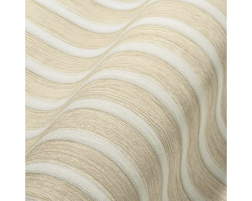 Gros plan d''un papier peint beige à rayures