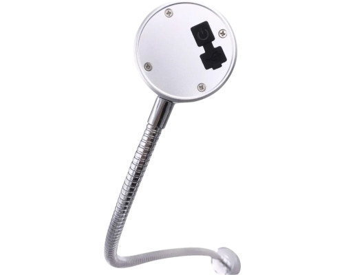 Leselampe mit flexiblem Arm und rundem Lampenkopf